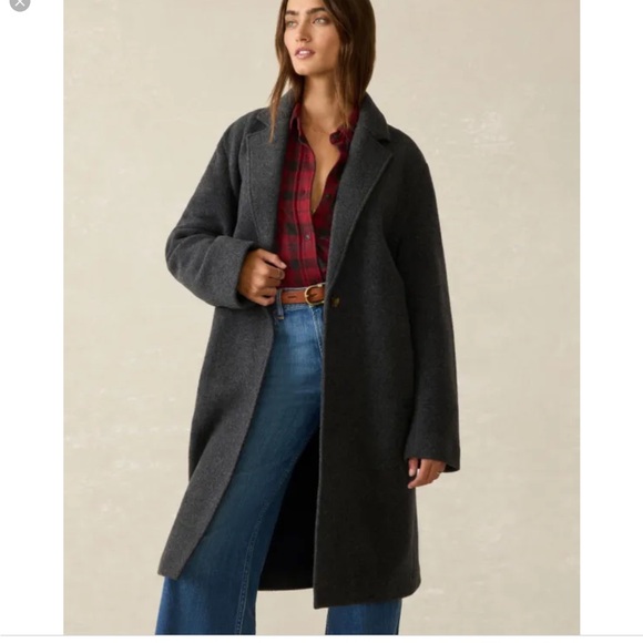 Faherty Jackets & Blazers - Faherty Atlantic Knit Coat Size XS Womens Quiet Luxury Wool Blend In Charcoal